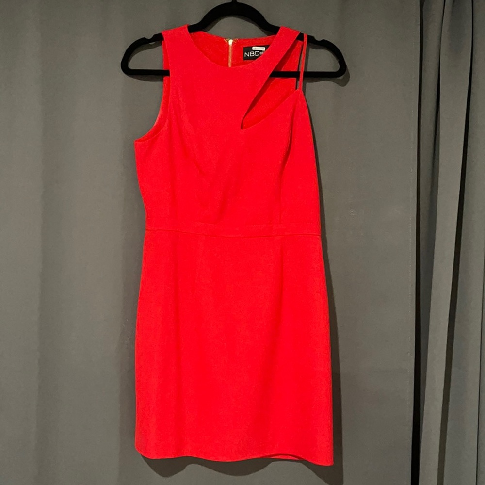 red NBD dress